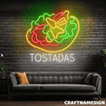 thumbnail image 2 of Craftnamesign Tostadas Neon Sign, Mexican Food Wall Decor, Restaurant Open Wall Art, 2 of 5