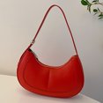 thumbnail image 2 of Likrtyny Bolso Cuero PU Con Forma Media Sólido para Mujer Bolso Mano Bolso Mano (rojo), 2 of 9