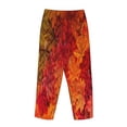 thumbnail image 5 of Naloa Autumn Leaf Print Women’s Ultra-Soft Comfy Pajama Lounge Pants with Pockets & Drawstring, 5 of 8