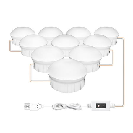 

10 Dimmable LED Bulbs Vanity Makeup Mirror Light Intelligent Bathroom Mirror Lamp