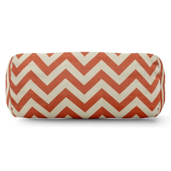 Majestic Home Goods Bolster Pillow Chevron Burnt Orange