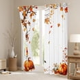 thumbnail image 3 of jejeloiu Country Pumpkin Curtains Pack of 2 (42x84 Each),Autumn Maple Curtains Blackout,Hello Fall Bedroom Curtains For Adult,Super Cozy Room Decor, 3 of 6