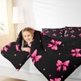 thumbnail image 3 of Erosebridal Kawaii Pink Bow Queen Comforter Set 3pcs for Teens,Kids Girls Cartoon Polka Dots Bedding Comforter Set,Black Reversible,Microfiber Bedroom Decor, 3 of 6