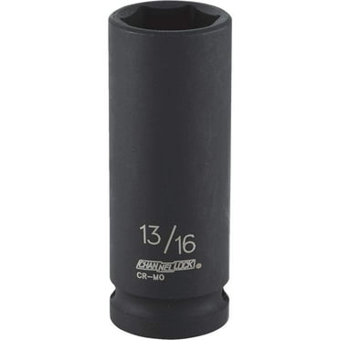 Channellock 1/2" Drive 13/16" 6-Point Deep Standard Impact Socket