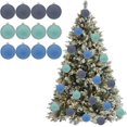 thumbnail image 1 of 12 bolas de terciopelo para adornos navideños, 3,15'', adornos flocados para árbol de Navidad, bolas de terciopelo para adornos de árbol de Navidad, decoración de corona (n.° 10), 1 of 2