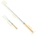 thumbnail image 5 of Shoreew Telescopic BBQ Fork Stainless Steel U-shaped Kabob Skewers Extendable Marshmallow Hot Dog Roasting Sticks for Campfire Picnic Outdoor Cooking, 5 of 7