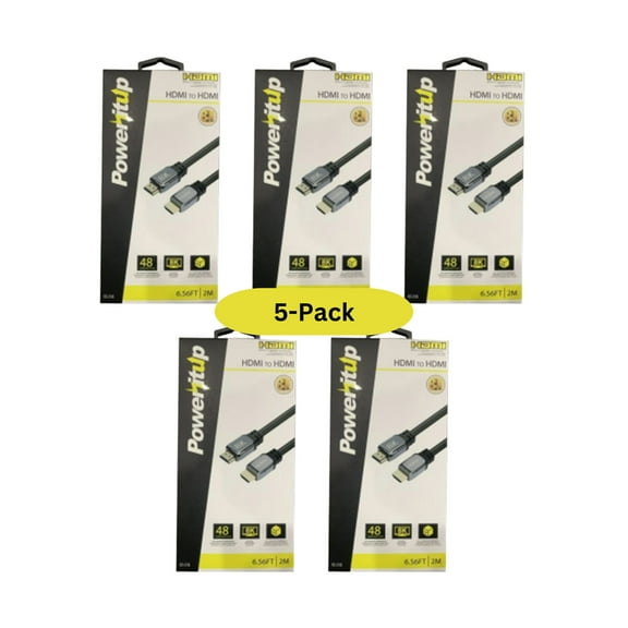 Power It Up 6.5FT USB-C to HDMI 8K High Speed Cable - Package of 5 Cables