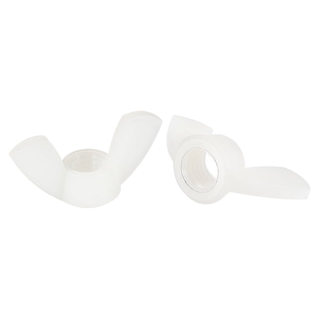 Unique Bargains Écrous de Aile M8 Écrou Papillon Nylon Torsadé Main Attaches Blanches Lot de 25