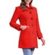 thumbnail image 4 of Abrigo de invierno para mujer con cuello Peter Pan, trench y abrigo tipo guisante XL en rojo brillante, 4 of 6