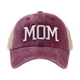 thumbnail image 2 of GIJNRIUIUA Running Hat for Women Under $5 2026 Summer Sales MOM DAD Embroidery Trucker Hats Vintage Washed Patchwork Mesh Baseball Cap Adjustable Unisex Mom Dad Gift Hat Pink Beret Hat One Size, 2 of 9