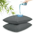 thumbnail image 2 of (2 pack) Waterproof Pillow Protectors with Zipper Queen Size,Bamboo Zippered Pillow Case Protector, Bed Bedbugs Pillow Case Cover Prevent Dust Mites and Allergens (2 Packs, Gray), 2 of 8