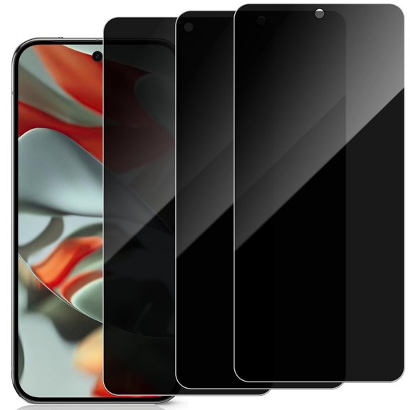 ZYQEEE Privacy Screen Protector Compatible for Google Pixel 9 Pro XL - 6.8", Anti-Spy Tempered Glass Protective Film,Easy Install Bubble-Free,Case Friendly,3 Pack