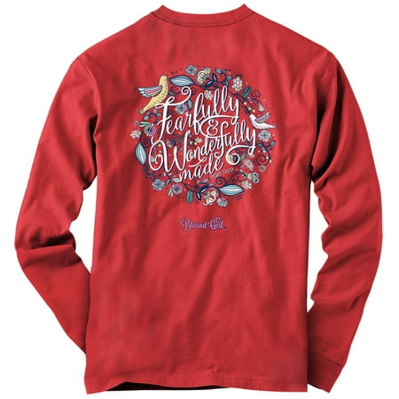 christian blessed sleeve shirt wonderfully walmart