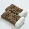 thumbnail image 2 of Yuanlong Womens Socks Knitted Thickened Fuzzy Lined Legger Warmers Plain Boots Socks Winter Thermal Comfort Stirrup Socks9, 2 of 5