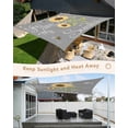 thumbnail image 5 of Sun Shade Sail 8'x10' You Are My Sunshine Rectangle Sun Shade Sails Canopy Waterproof Sunflower Bee Gray Outdoor Sunshades Sand UV Block Cover Shades Cloth for Patio Backyard Garden Deck Porch Lawn, 5 of 9