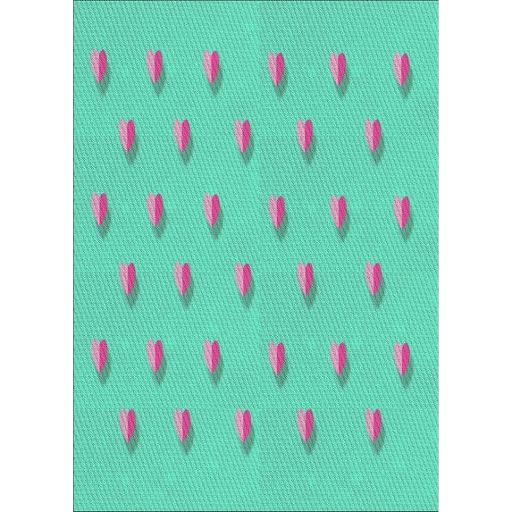 Ahgly Company Indoor Rectangle Patterned Mint Green Novelty Area Rugs, Swatch Sample