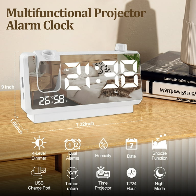 Réveil Projecteur De Ciel Étoilé, Numérique, Mini, Réveil Pour Enfants