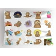 thumbnail image 1 of Sloth Pillow Sham Set of Manga Style Sloth Characters with Different Expression and Poses Cute Humorous, Decorative Standard King Size Printed Pillowcase, 36 X 20 Inches, Multicolor, by Ambesonne, 1 of 2