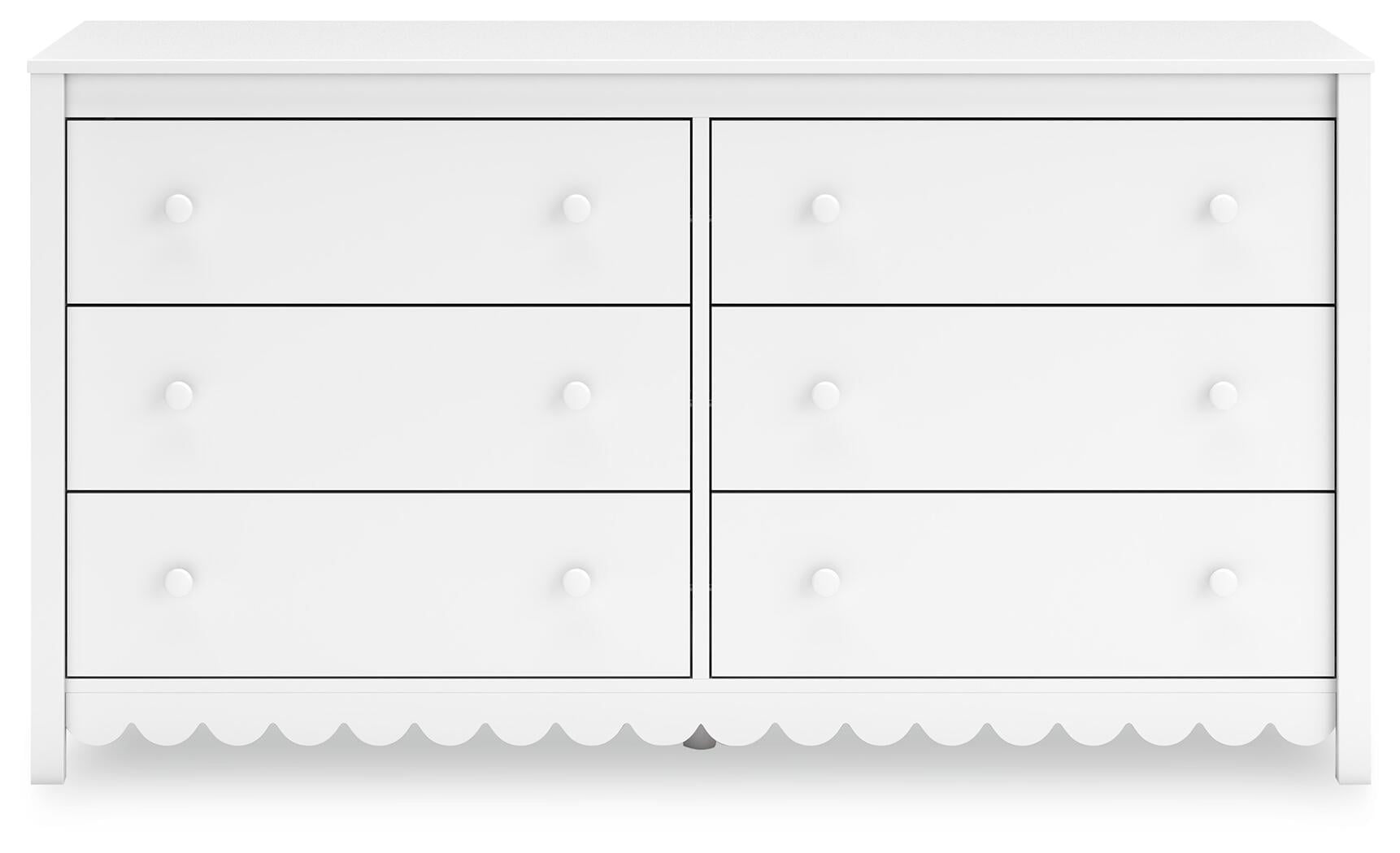 Signature Design by Ashley Hallityn 6 Drawer Dresser, White