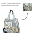 thumbnail image 5 of Wrapables Medium Foldable Tote Nylon Reusable Grocery Bag (Set of 2), Dogs Rule, 5 of 8