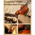 thumbnail image 5 of HarmonyStrings Violin 4/4 Full Size Set Fiddle, Acoustic Violins Complete Kit with Handcrafted Board, Starter Lightweight Hard Case for Beginners Matte, 5 of 9