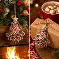thumbnail image 5 of 3.15 in 2D Candy Cane Christmas Ornament, Vintage Red and White Hanging Pendant with Santa, Gnome, Reindeer and Sleigh Artwork for Tree and Seasonal Display, 5 of 7