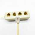 thumbnail image 3 of Wosthever Recepción de Hotel de oficina RJ11 divisor de línea telefónica reemplazo portátil reutilizable adaptador de Cable de 4 vías 6P4C Decoración del hogar, 3 of 6