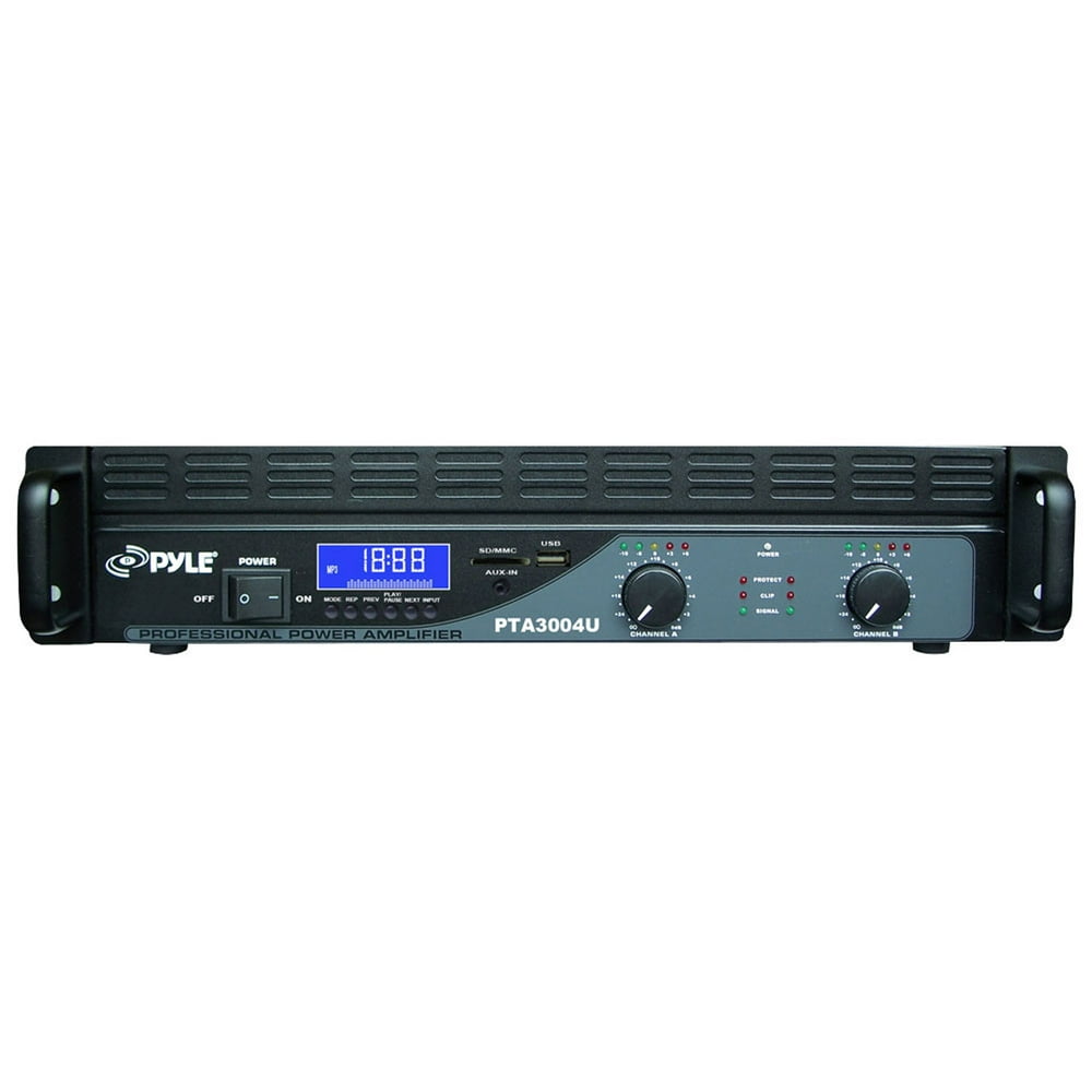 Pyle 3000 Watts Professional Power Amplifier With USB/SD Cards / Blue