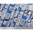 thumbnail image 3 of Soimoi Blue Poly Georgette Fabric Coffee Please Text Decor Fabric Printed Yard 42 Inch Wide, 3 of 3