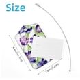 thumbnail image 4 of Square 2Pack PU Leather Pink Purple Flowers Cruise Luggage Tag with Privacy Cover and Stainless Steel Ring - Suitable for Travel Handbags Backpacks Luggage Tags, 4 of 6