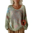 thumbnail image 2 of Women's Pattern Printed Casual Pullover Sweater, 2 of 4