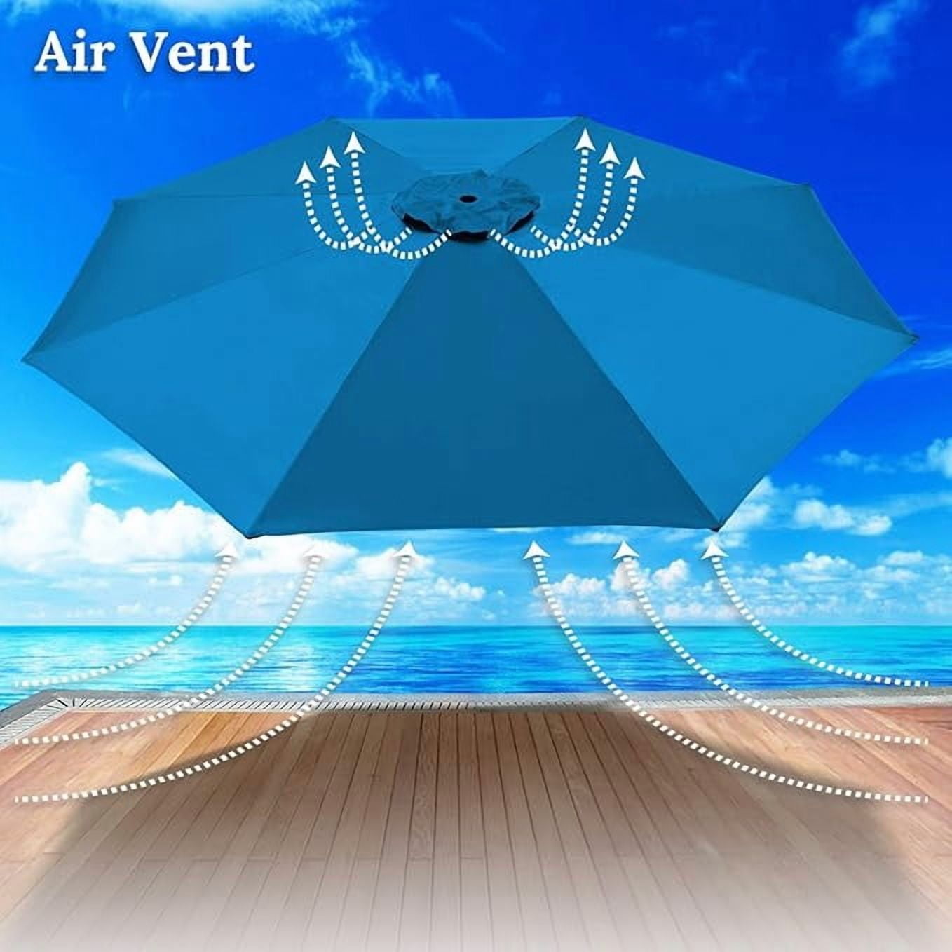 SOLAXO 10' Umbrella Canopy Top Cover Patio Replacement Top Cover 8 Ribs Outdoor Sunshade