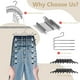 thumbnail image 3 of Perchas, perchas para pantalones, organizador de armario para colgar que ahorra espacio, perchas para faldas de 6 niveles con gancho giratorio de 360°, perchas para ahorrar espacio con clips, organiza, 3 of 5