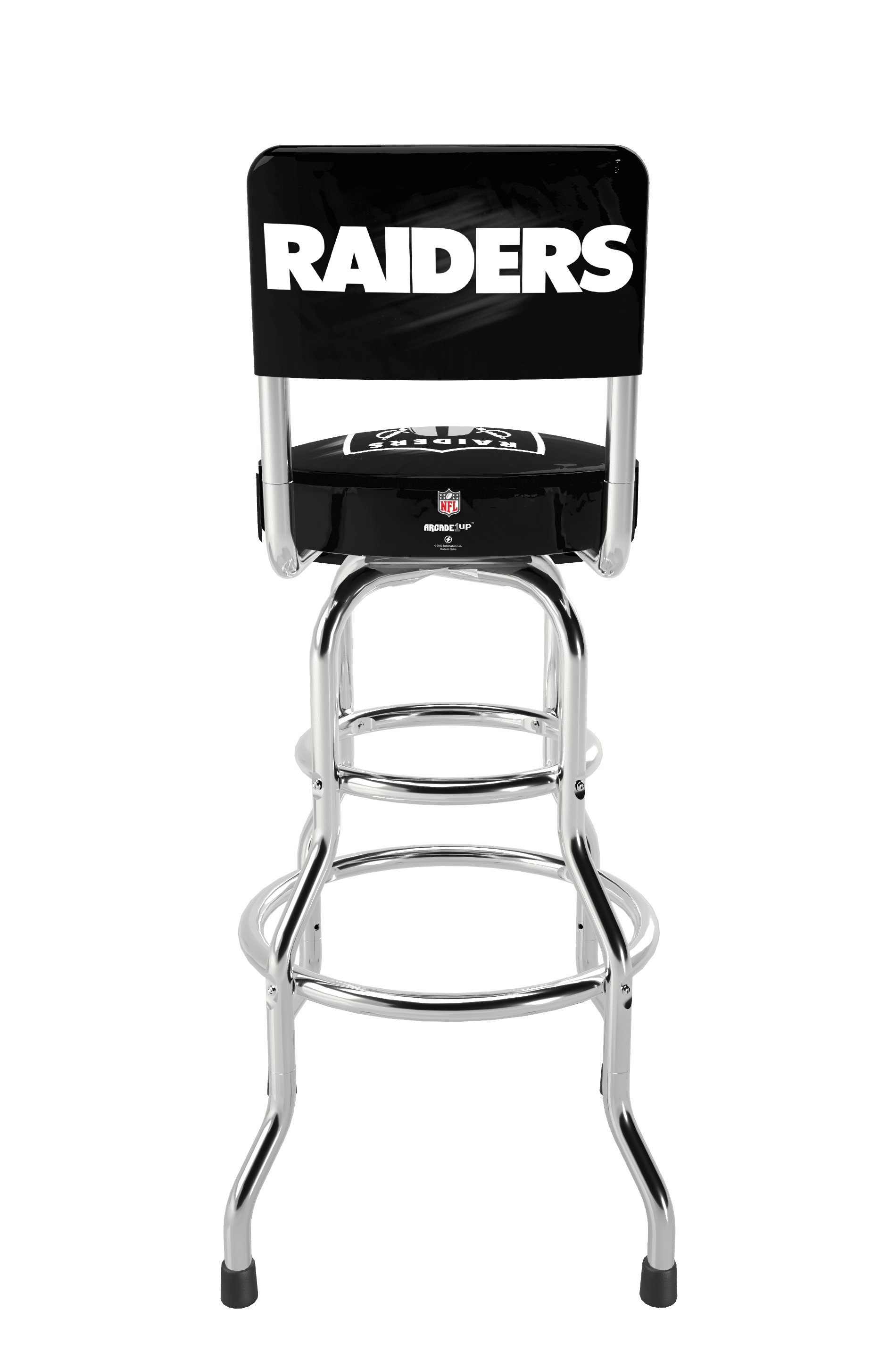 Las Vegas Raiders NFL Blitz High Back Adjustable Swivel Stool, Arcade1Up