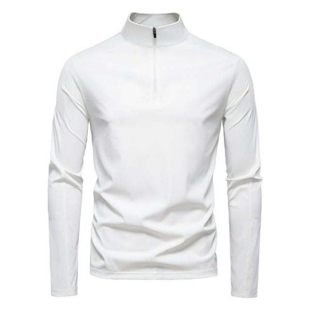 Weiqiqre Men's Shirts Long Sleeve Sun Shirts UPF 50+ Quarter Zip Pullover Quick Dry Rash Guard