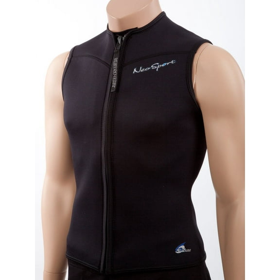 Neosport 2.5mm Zip Front Men's Sleeveless Wetsuit Sport Vest XXXL Black