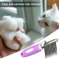 thumbnail image 2 of ievspot Dematting Fur Rake Comb for Dogs Cats Stainless Steel Shedding Brush for Medium And Long-Haired Pets Grooming Tool, 2 of 8