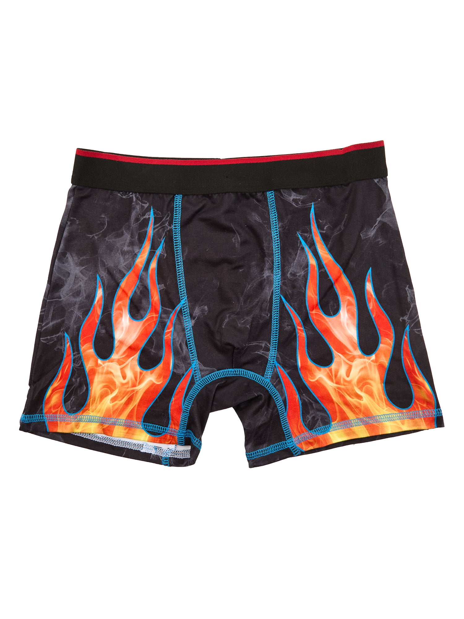 Wonder Nation Boys Boxer Brief Flames Underwear, 4-Pack, Sizes S-XL