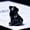 obsidian, variant on 1 piece CUPIDCRYSTAL hand-carved crystal wolf ornament - 3.5cm / 1.38inch Exquisite details, cute animal decoration, pocket-sized raw stone sculpture for home, jewelry