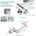 thumbnail image 4 of Dual Function Kitchen Faucet Adapter, Stainless Steel Wall Mount Sink Extender with Single Hole Installation, Lead-Free Material for Safety & Sustainability (Silver, 2 Pcs), 4 of 5