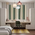 thumbnail image 6 of Curtains 84 Inches Long 2 Panels, Green Brown Striped Grommets Window Treatment Curtain, Modern Stripes Art Farmhouse Thermal Curtains Drapes for Living Room/Bathroom, 6 of 9