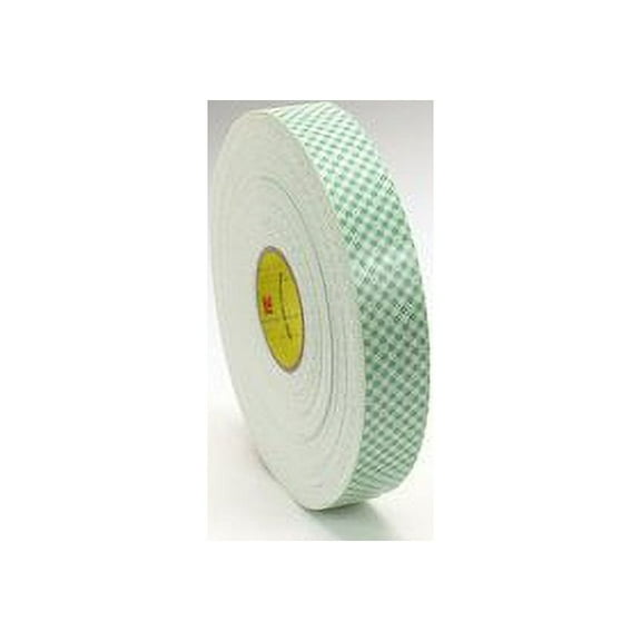 3M 021200-03371-RL Scotch 4016 Double Coated Urethane Foam Tape: 1/16" thick x 1/4" x 36 yd., White