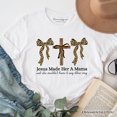 thumbnail image 6 of Jesus Made Her A Mama T-Shirt, Coquette Christian Leopard Bows Faith Tee, 6 of 6