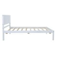 thumbnail image 5 of PAPROOS Twin Bed Frame, Modern Wood Platform Bed with Headboard and Strong Wooden Slats, Twin Size Bed Frame for Kids Boys Girls Teens, No Box Spring Needed, White, 5 of 10
