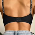 thumbnail image 3 of QLEICOM Everyday Bras for Women, Women's Comfort Lift Wirefree Bra Lace Beauty Back Solid Strap Wrap Plus Size Bras Underwear Bras No Underwire Black Cup 65C, 3 of 5