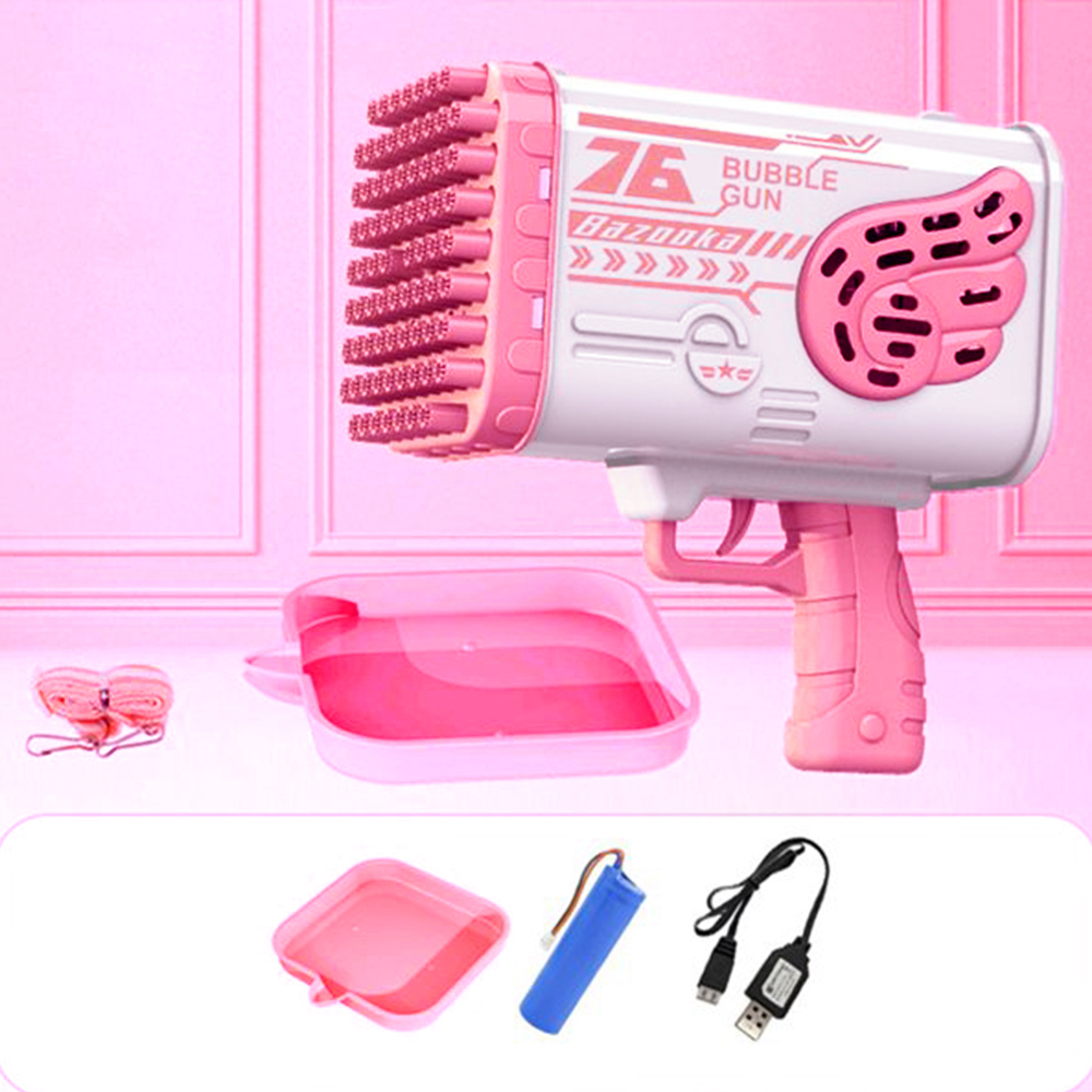 JIFON Kids Bubble Machine, 76Hole Huge Amount Bubble Maker for Party