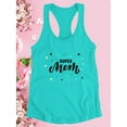 thumbnail image 3 of Super Mom Dots Confetti Racerback Tank Women -Image by Shutterstock, Female x-Large, 3 of 4