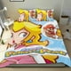 thumbnail image 1 of Princesa Peach Conjunto de sábanas temático, trío de piezas, cómodo y amigable con la piel, diseño único, regalo de decoración para el hogar para familiares, amigos y fans,140cm *210cm, 1 of 6