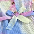 thumbnail image 4 of MZXELPRJD Girls Body Suit Summer Kids Birthday Gifts Girls Sleeveless Tie-dyed Print Belted Romper Matching Sister Outfits Boy Outfits Boys Clothes Size 5t Outfits, 4 of 8