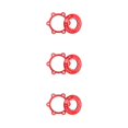 thumbnail image 2 of maskred 1 Jeu Centre Serrures Disque Rotors Adaptateur 6- Robuste Réparation en Acier Inoxydable 6-Trou Compatible pour le Verrouillage Rouge 3Set, 2 of 6